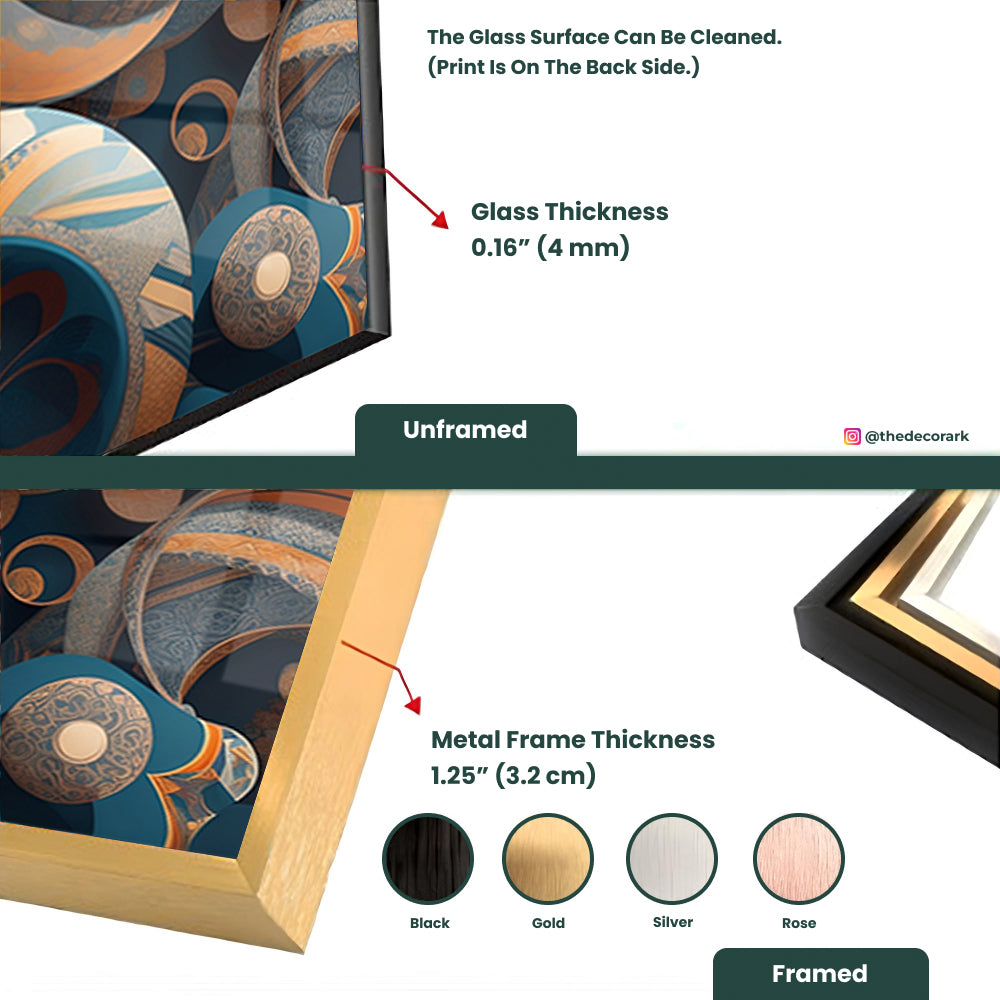 Captivating Abstract Patterns: Tempered Glass Art