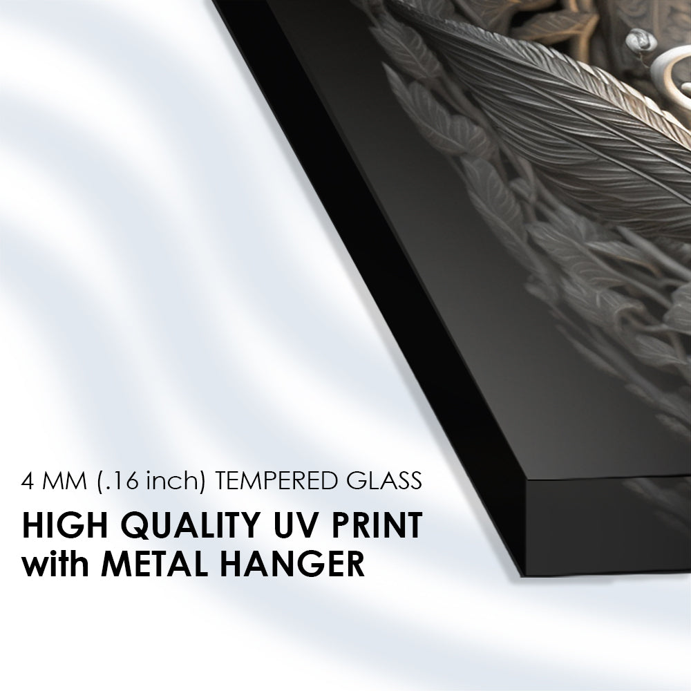 Sculpture of Lord Radha and Krishna: Tempered Glass Art