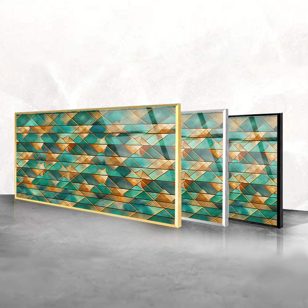 Abstract Geometric Cloth Texture: Tempered Glass Art