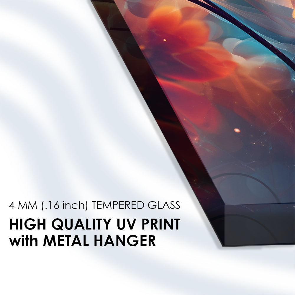 Modern Floral Design: Tempered Glass Art