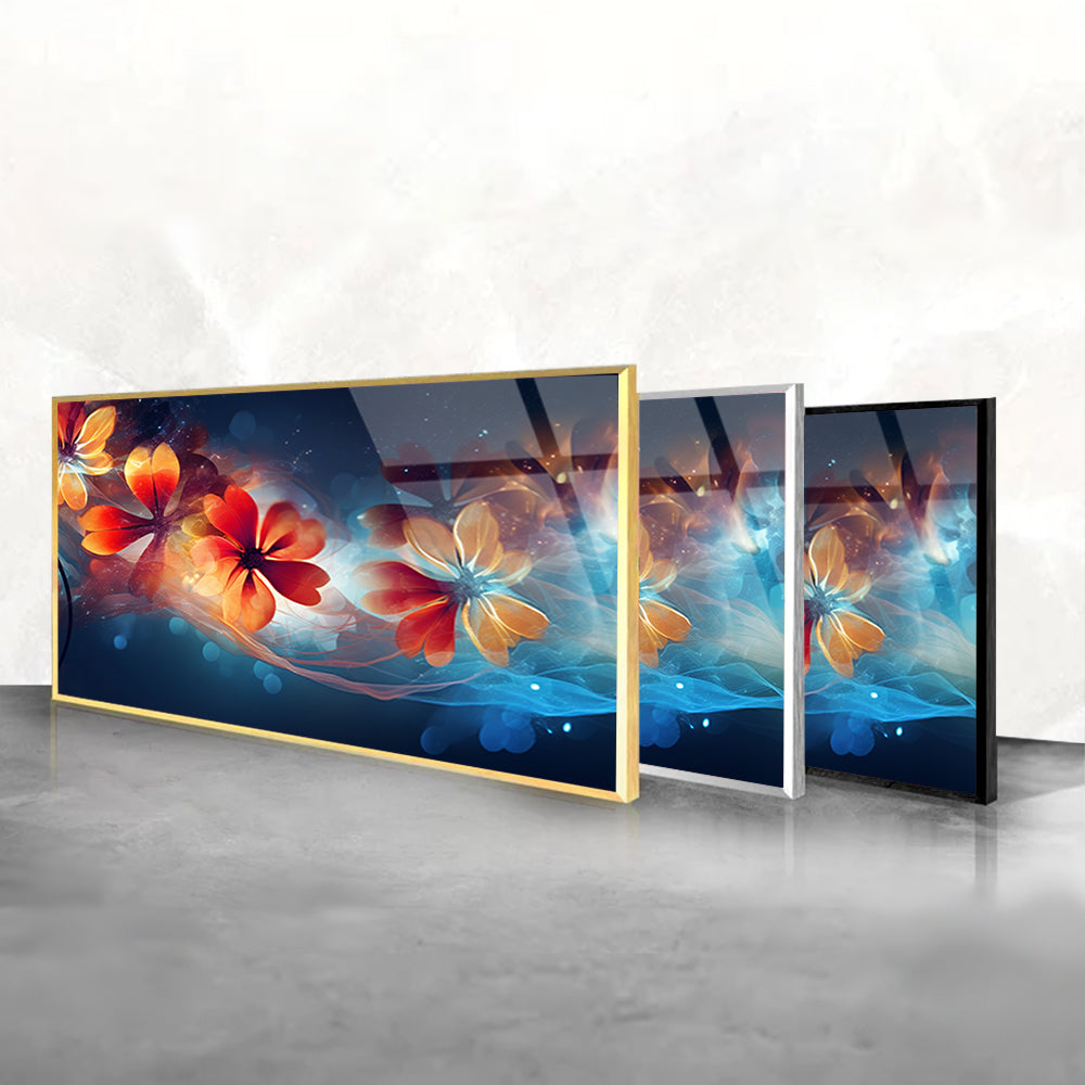 Modern Floral Design: Tempered Glass Art