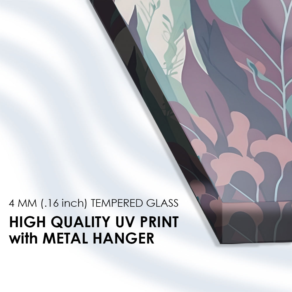 Modern Peacock: Tempered Glass Artwork