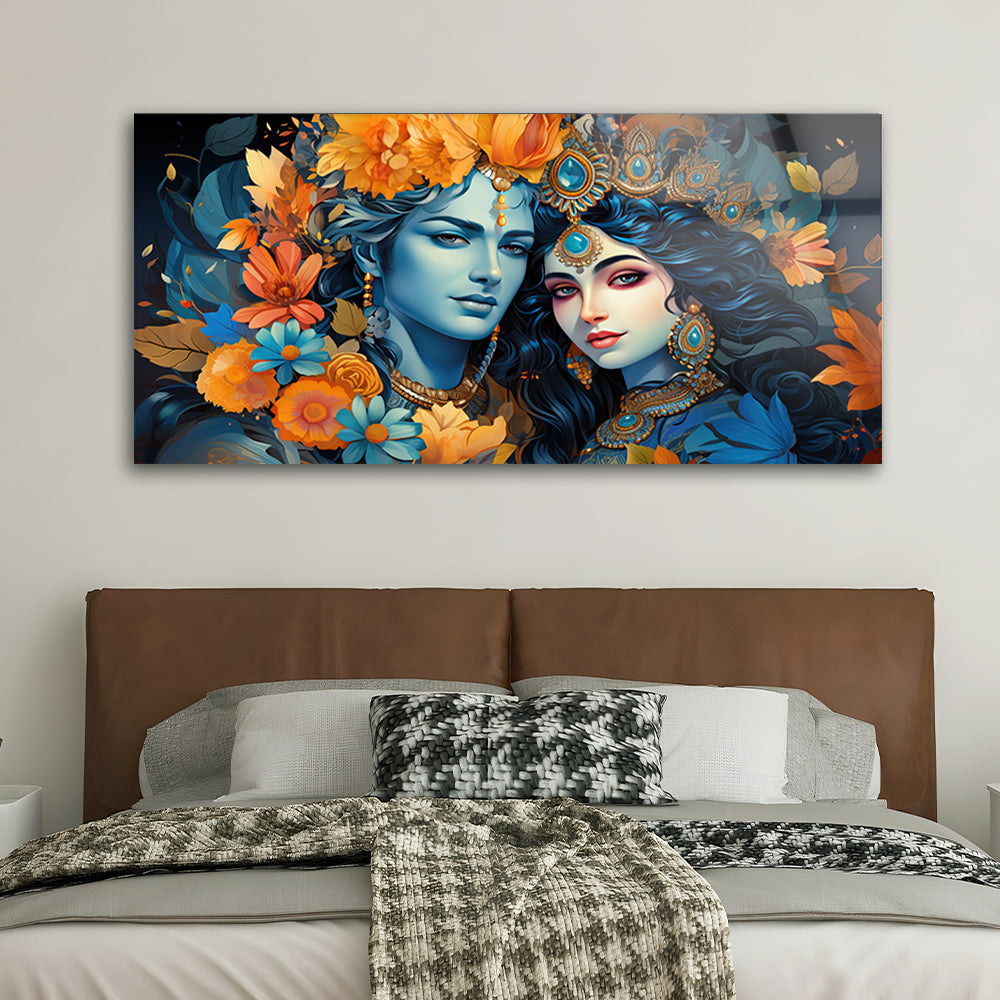 Cosmic Love: Tempered Glass Portrait Art