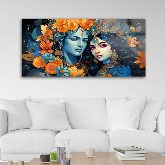 Cosmic Love: Tempered Glass Portrait Art