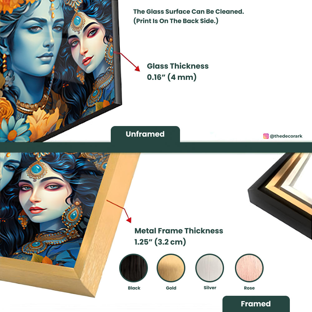 Cosmic Love: Tempered Glass Portrait Art