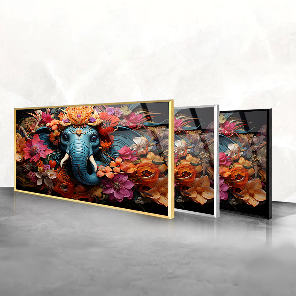 Indian Elephant Tradition: Tempered Glass Art