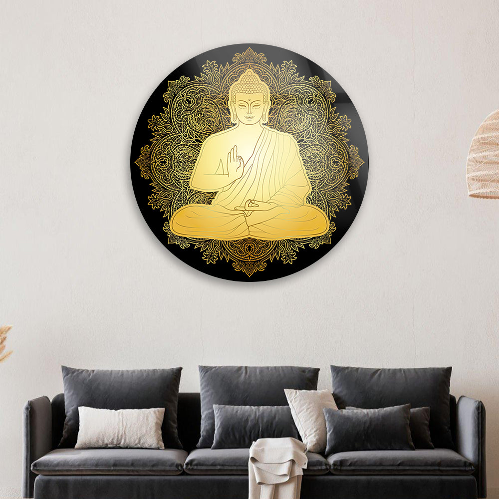 Golden Buddha Calm Wall Art