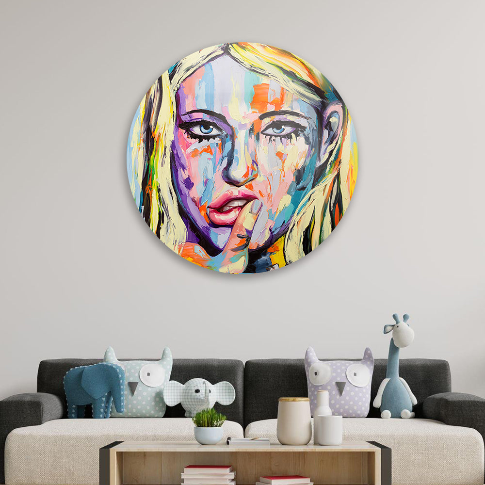 Woman's Portrait Elegance Glass Art