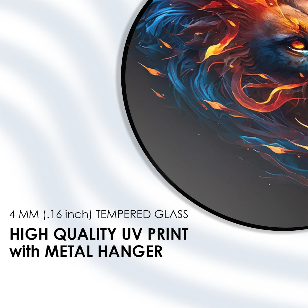 Lion's Roar Portrait Glass Art