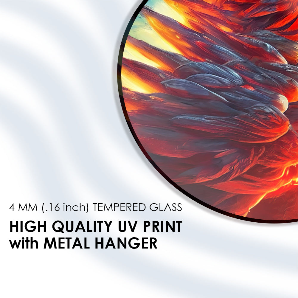 Phoenix Blaze Elegance Glass Art