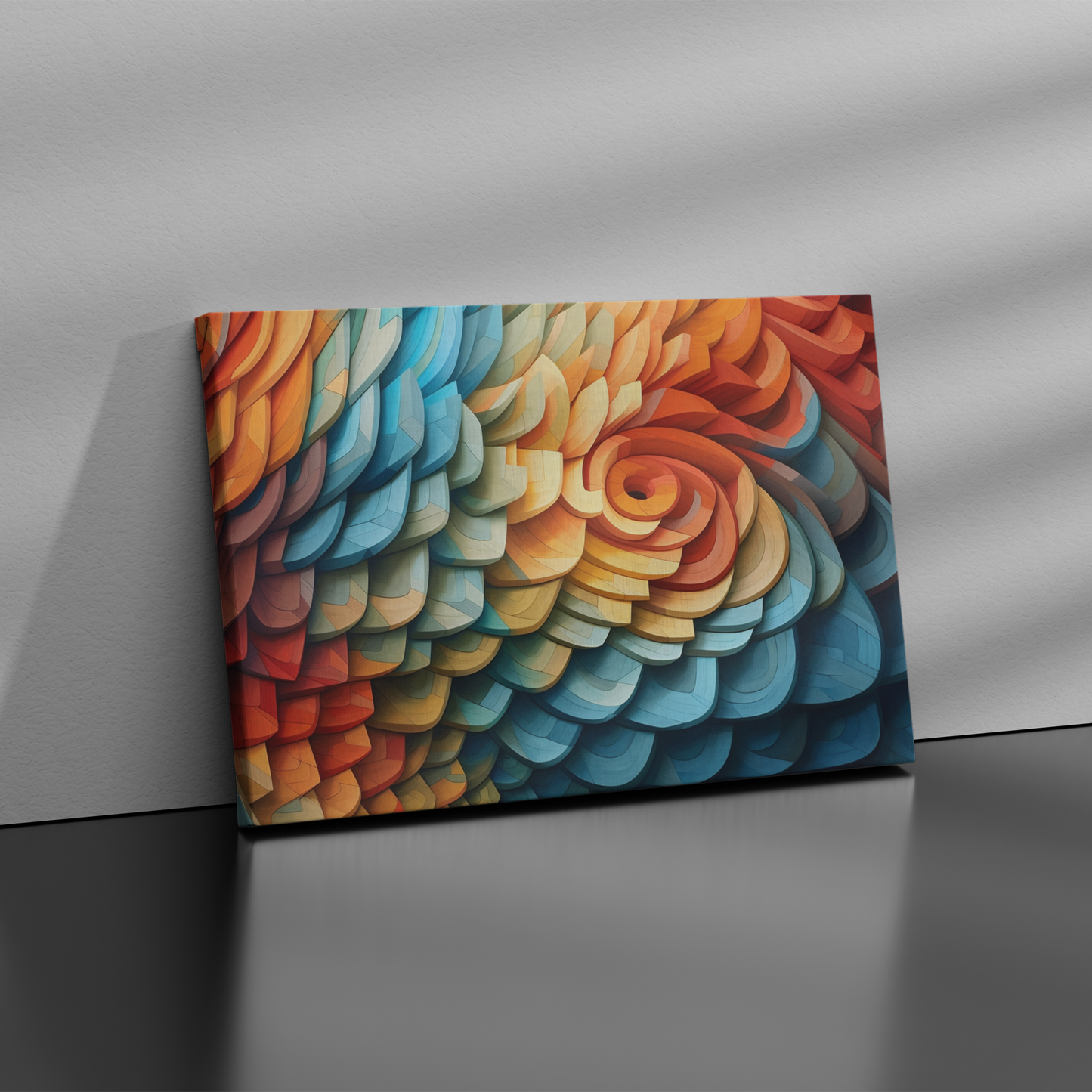 Harmony in Form: Exploring Abstract Geometry on Canvas