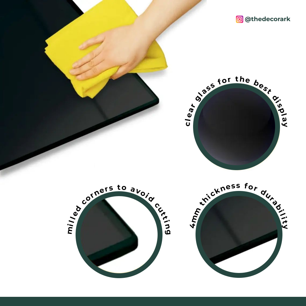 Multicolor Hexagons: Tempered Glass Art