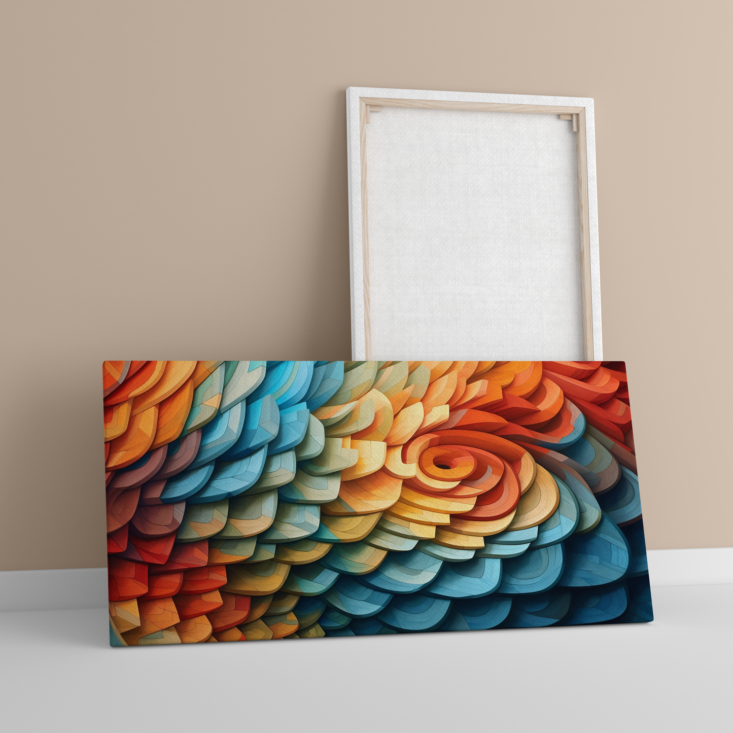 Harmony in Form: Exploring Abstract Geometry on Canvas