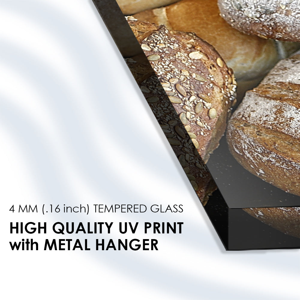 Cinnamon Breads Tempered Glass Frame