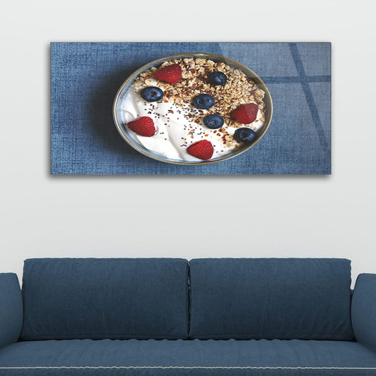 Keto Breakfast Bliss: Tempered Glass Wall Art