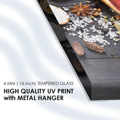 Traditional & Authentic Spices: Tempered Glass Frame