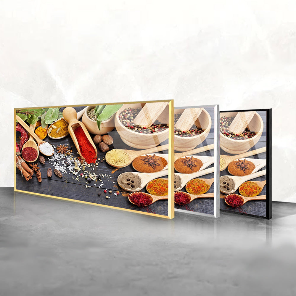 Traditional & Authentic Spices: Tempered Glass Frame