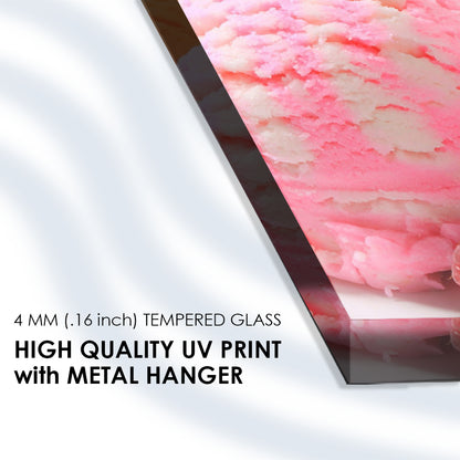 Sprinkles Ice Cream Delight: Tempered Glass Art