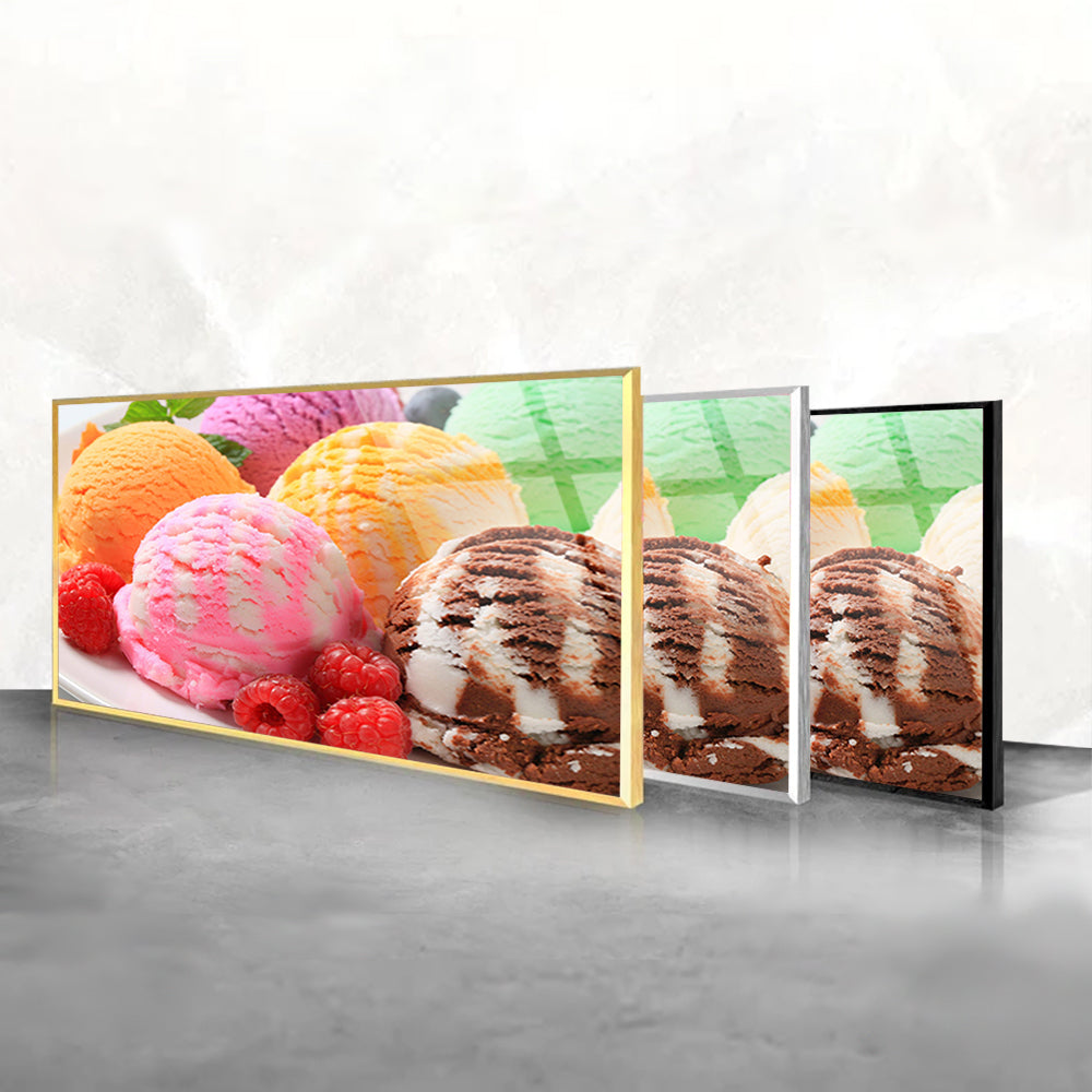 Sprinkles Ice Cream Delight: Tempered Glass Art