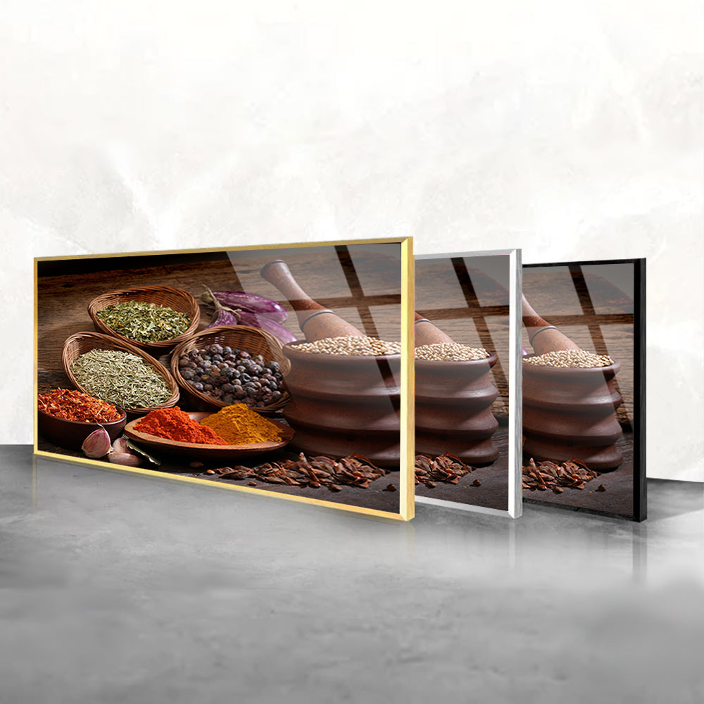 Wall Attraction: Tempered Glass Frame for Spices