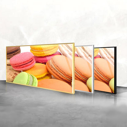 Colorful Macaroon Delight: Tempered Glass Art