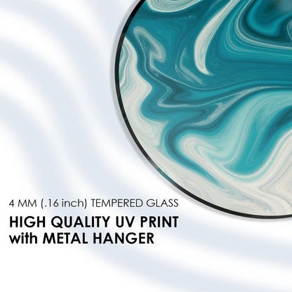 Marbling Wave Spectacle Tempered Glass Art