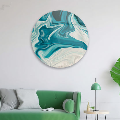 Marbling Wave Spectacle Tempered Glass Art