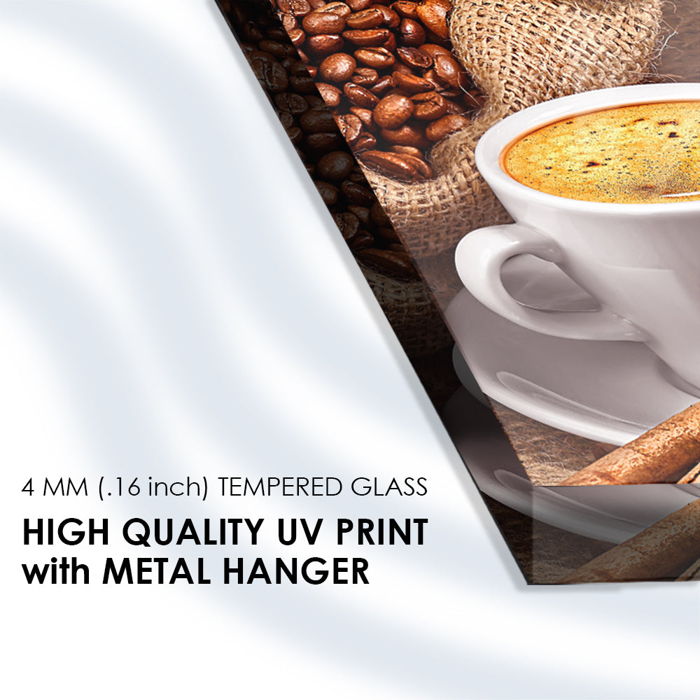 Grains and Coffee Delight: Glass Frame Aesthetics