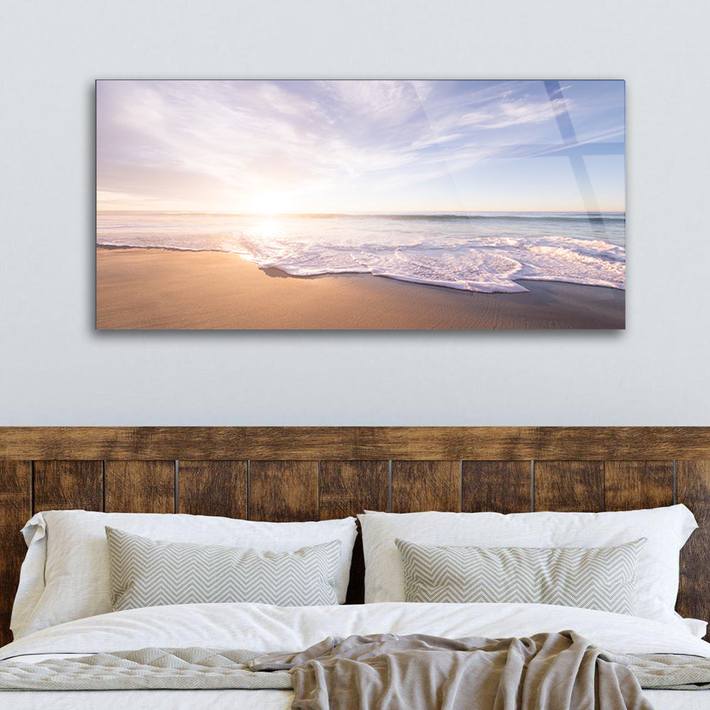 Scotland Beaches: Coastal Serenity on Glass Frame