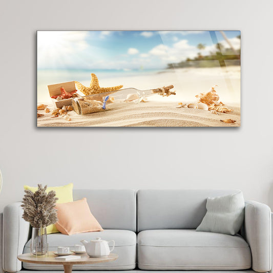 Message in a Bottle: Tropical Beach Beauty in a Glass Frame