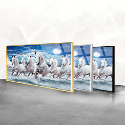 Running Horses Modern Art: Dynamic Elegance