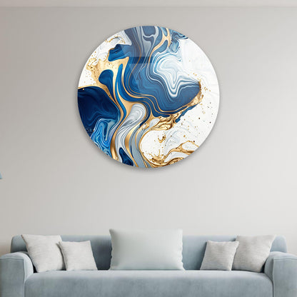 Marble Drip Chic Tempered Glass Art