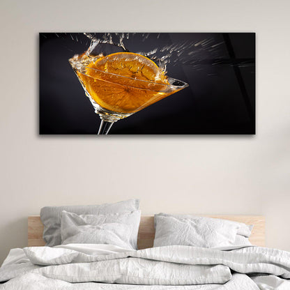 Martini Cocktail Splash: Libation Art on Glass