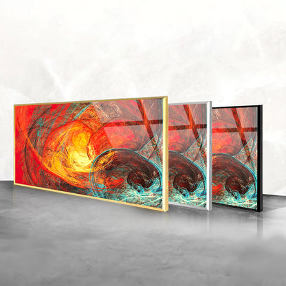 Multicolor Sketch Modern Art: Abstract Beauty on Glass