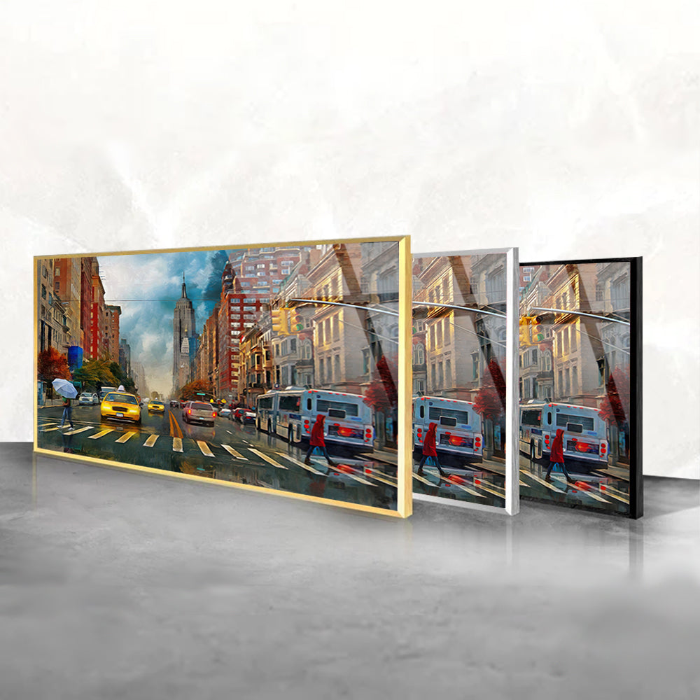 Street Impressions Brought to Life in an Artful Glass Painting