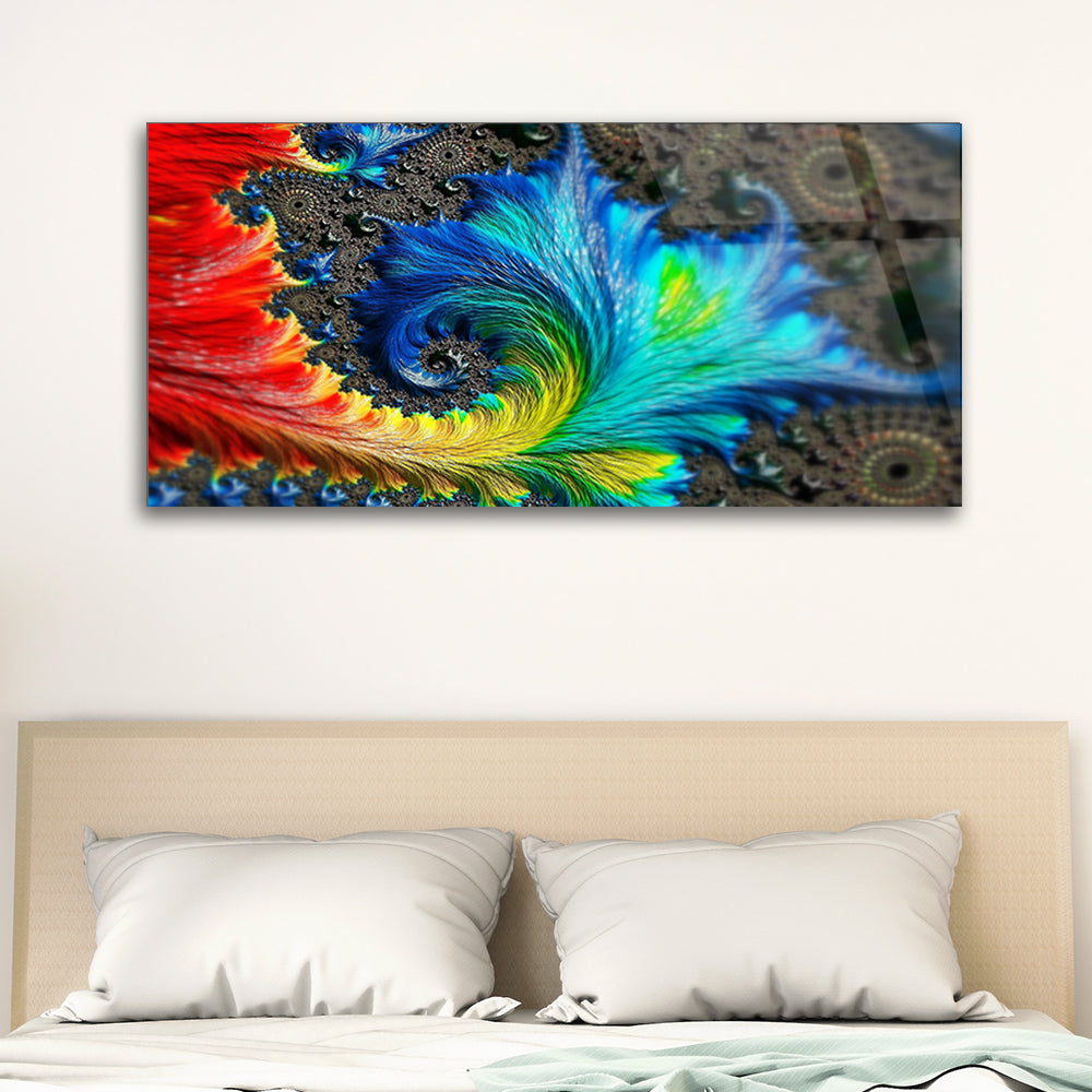 Fishtail Fractal Fantasy: A Glass Frame Pattern Unleashed