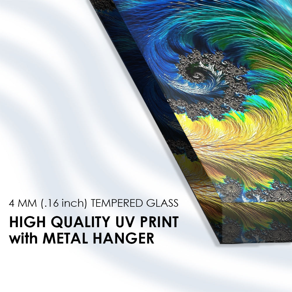 Fishtail Fractal Fantasy: A Glass Frame Pattern Unleashed