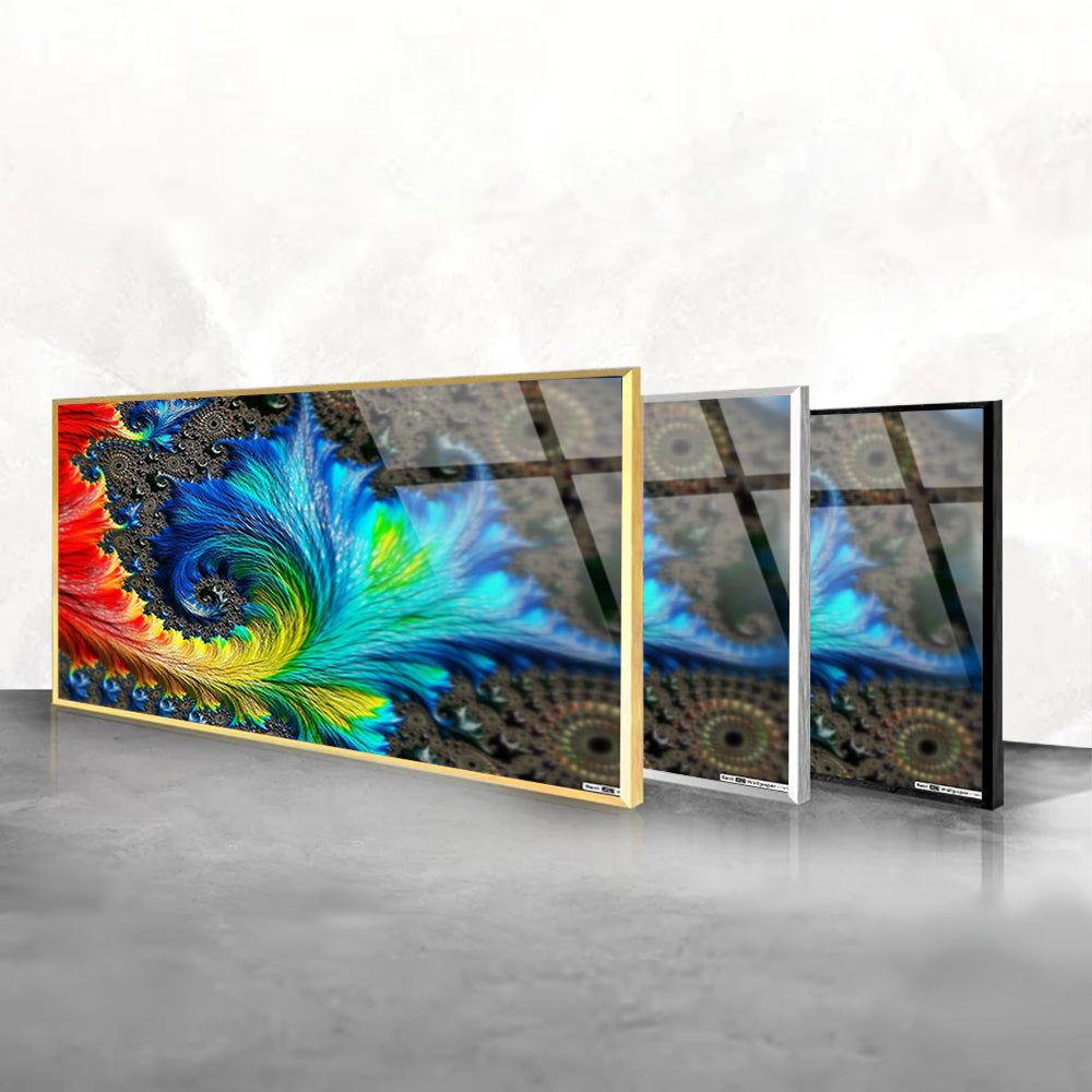 Fishtail Fractal Fantasy: A Glass Frame Pattern Unleashed
