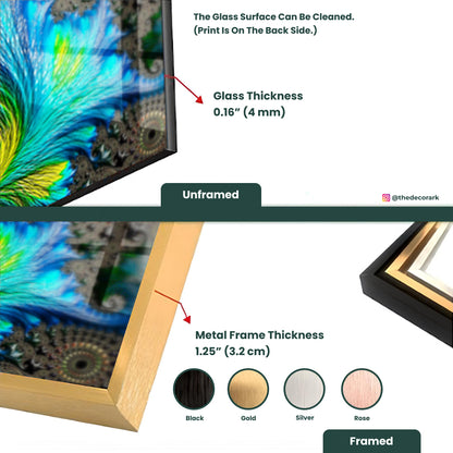 Fishtail Fractal Fantasy: A Glass Frame Pattern Unleashed