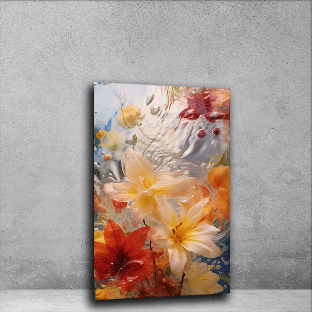 Spring Oasis: Beautiful Floral Spring on Tempered Glass