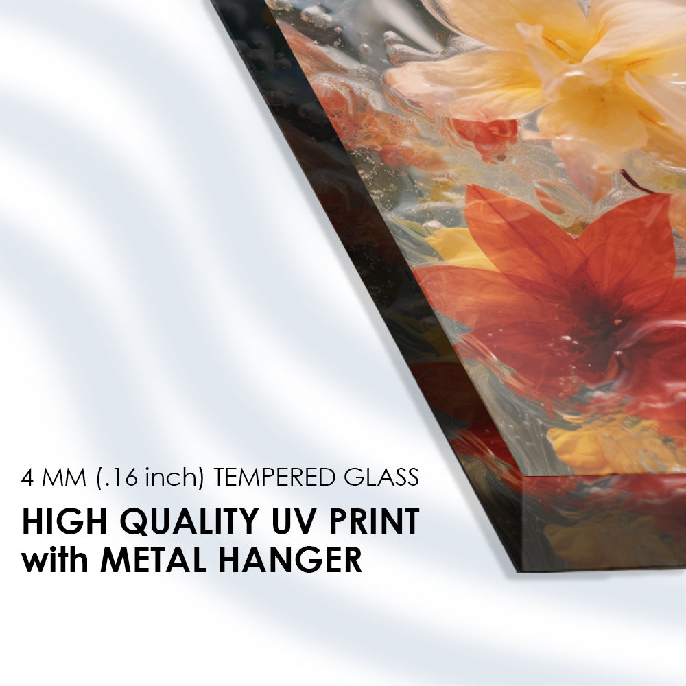 Spring Oasis: Beautiful Floral Spring on Tempered Glass