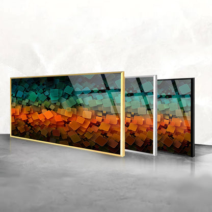 Modern Elegance with Abstract Geometric Shapes on Glass