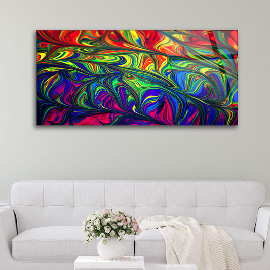 Psychedelic Colors Unleashed in Captivating Abstract Art