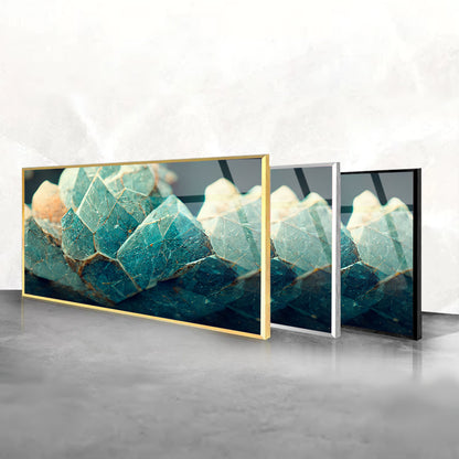 Amazonite Marble Marvel: Abstract Art Illuminating Glass