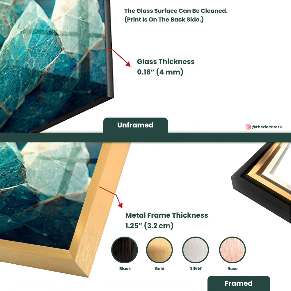 Amazonite Marble Marvel: Abstract Art Illuminating Glass