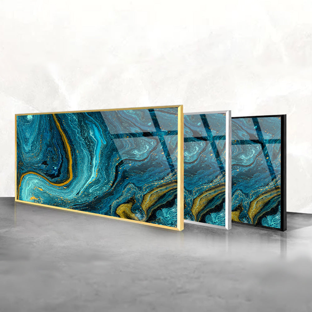 Golden Marble Liquid Unveiled: Texture Art on Glass