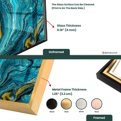 Golden Marble Liquid Unveiled: Texture Art on Glass