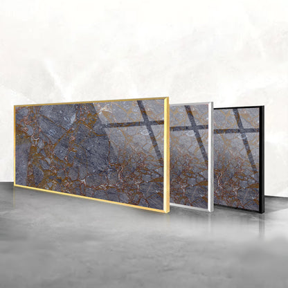 Elegant Design Harmony: Blue and Brown Marble on Glass