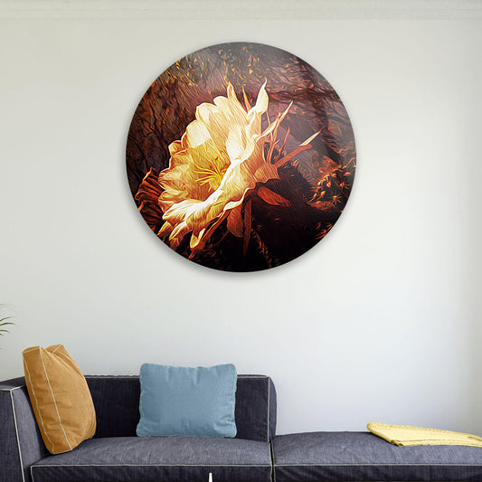 Ethereal Floral Phantom Tempered Glass Art