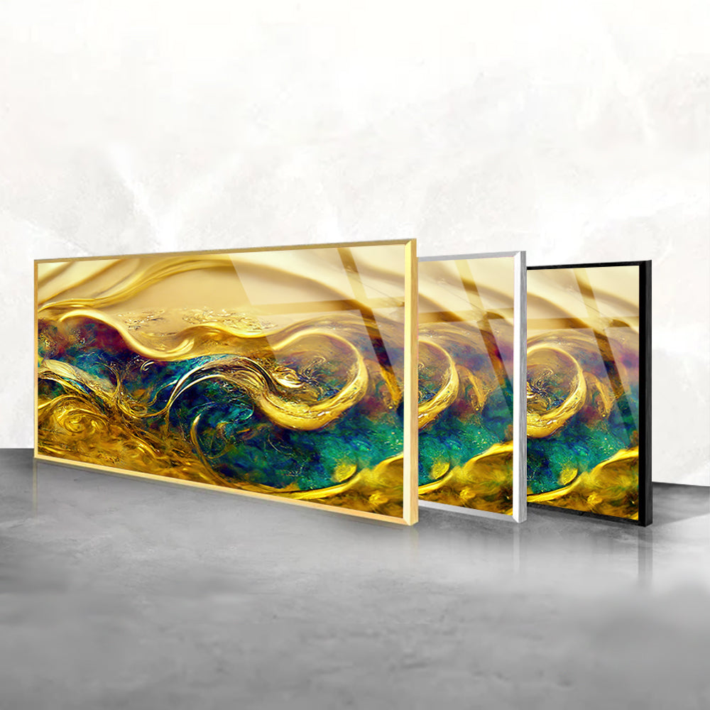 Colorful Fusion: Liquid Stains of Acrylic Paints on Glass